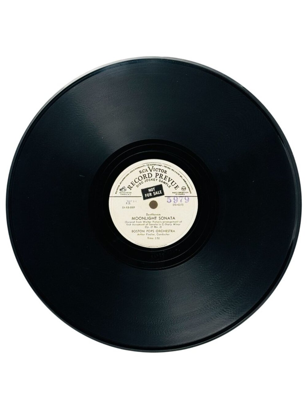 Boston Pops Orchestra 10 in Vinyl 78 RPM RCA Victor 10-4217 Promo Record